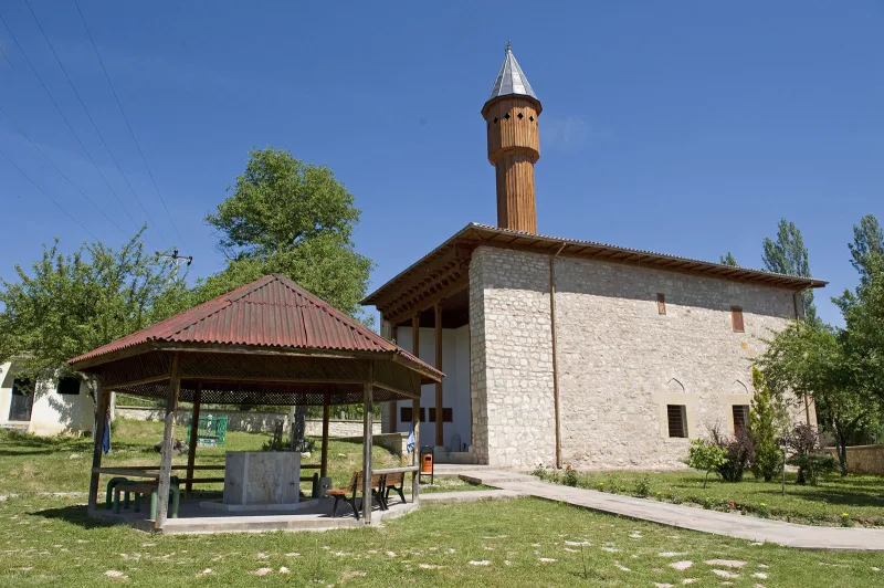 Mahmut Bey Mosque in Kasaba—a 14th-century wooden mosque
